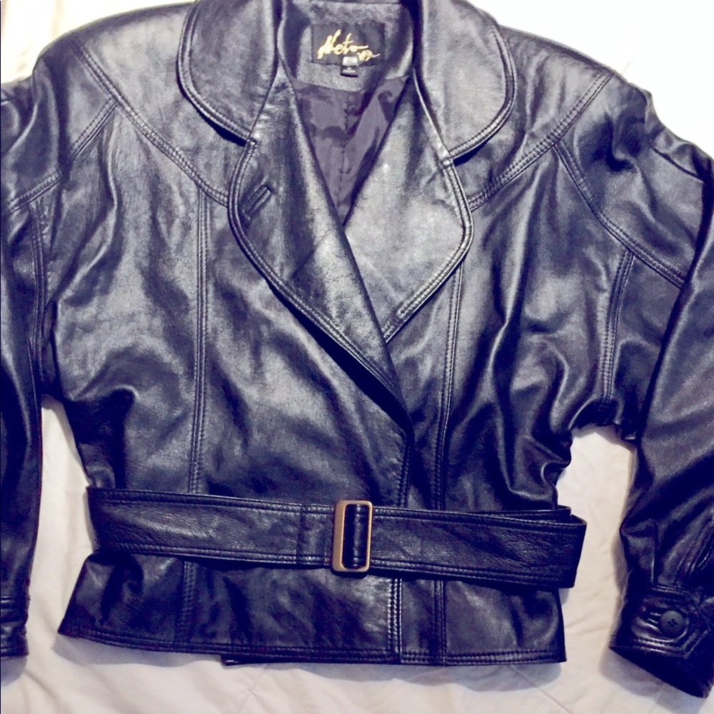 Ladies Black Leather Jacket